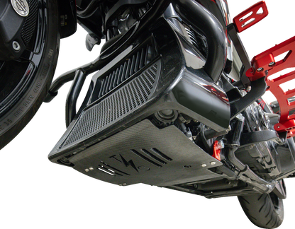 Thrashin Carbon Fiber Red Skid Plate fits 2023-2025 Harley Road Street Glide