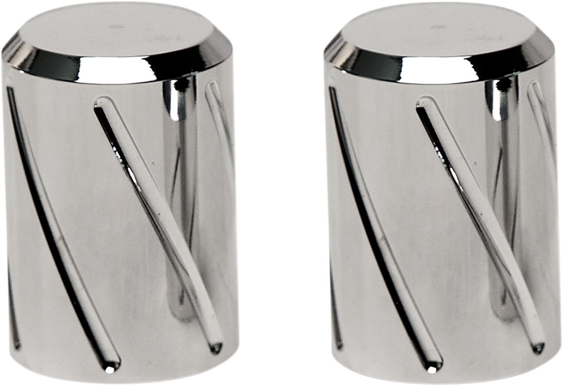 Pro Pad Spiral Chrome Long Magnetic Docking Station Caps 2009-23 Harley Touring