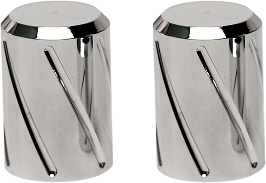 Pro Pad Spiral Chrome Long Magnetic Docking Station Caps 2009-23 Harley Touring