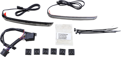Ciro Rear Red LED Saddlebag Blade Lights 1997-2013 for Harley Davidson Touring