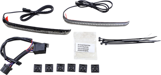 Ciro Rear Red LED Saddlebag Blade Lights 1997-2013 for Harley Davidson Touring