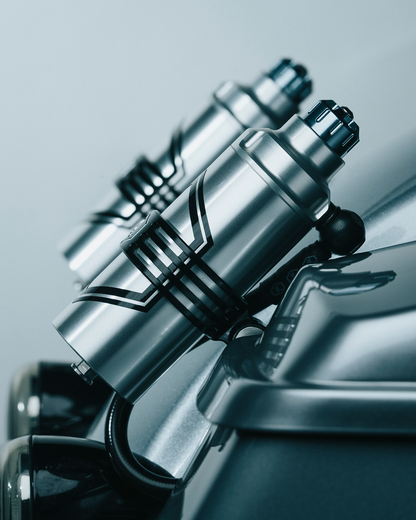 Legend REVO ARC Black Remote External Reservoir Mounts for 14-24 Harley Touring