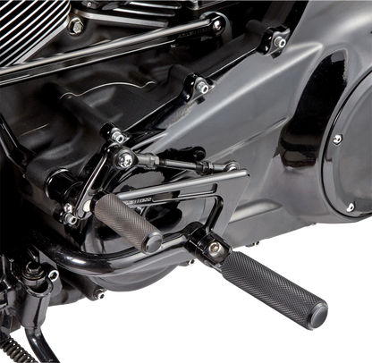Arlen Ness Black Frame Mounted Mid Controls Kit 2009-2024 Harley Touring Models