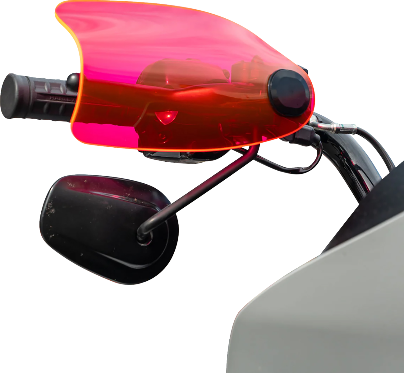 Klock Werks Flare Pink Ice Hand Guards fits 1982-2025 Harley Cable Clutch