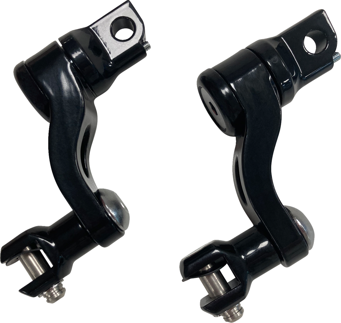 Drag Specialties Black Adjustable Passenger Foot Peg Mounts for Harley Davidson