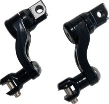 Drag Specialties Black Adjustable Passenger Foot Peg Mounts for Harley Davidson