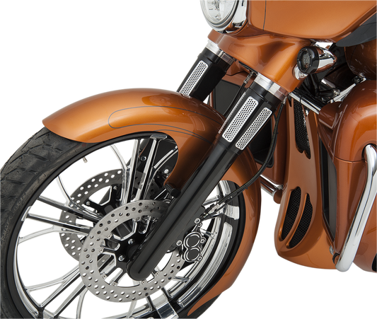 Arlen Ness Hot Legs Black Dual Disc Front Lower Fork Legs 2014-23 Harley Touring