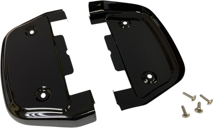 Drag Specialties Gloss Black Passenger Floorboard Covers 1986-23 Harley Touring