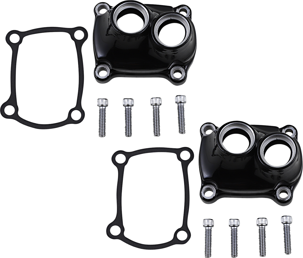 Drag Specialties Black Lifter Block Covers 2017-2024 Harley M8 Touring Softail