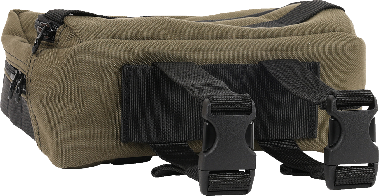 Thrashin Supply Green Motorcycle Handlebar Storage Bag Plus for Harley THB-0010