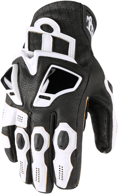 Icon Mens Hypersport Leather Dual Sport Motorcycle Riding Street Racing Gloves