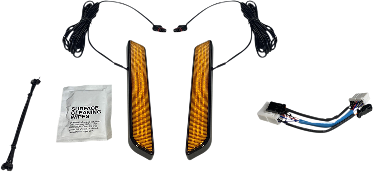 Custom Dynamics Amber LED Front Fork Leg Turn Signals 1996-2017 Harley Softail