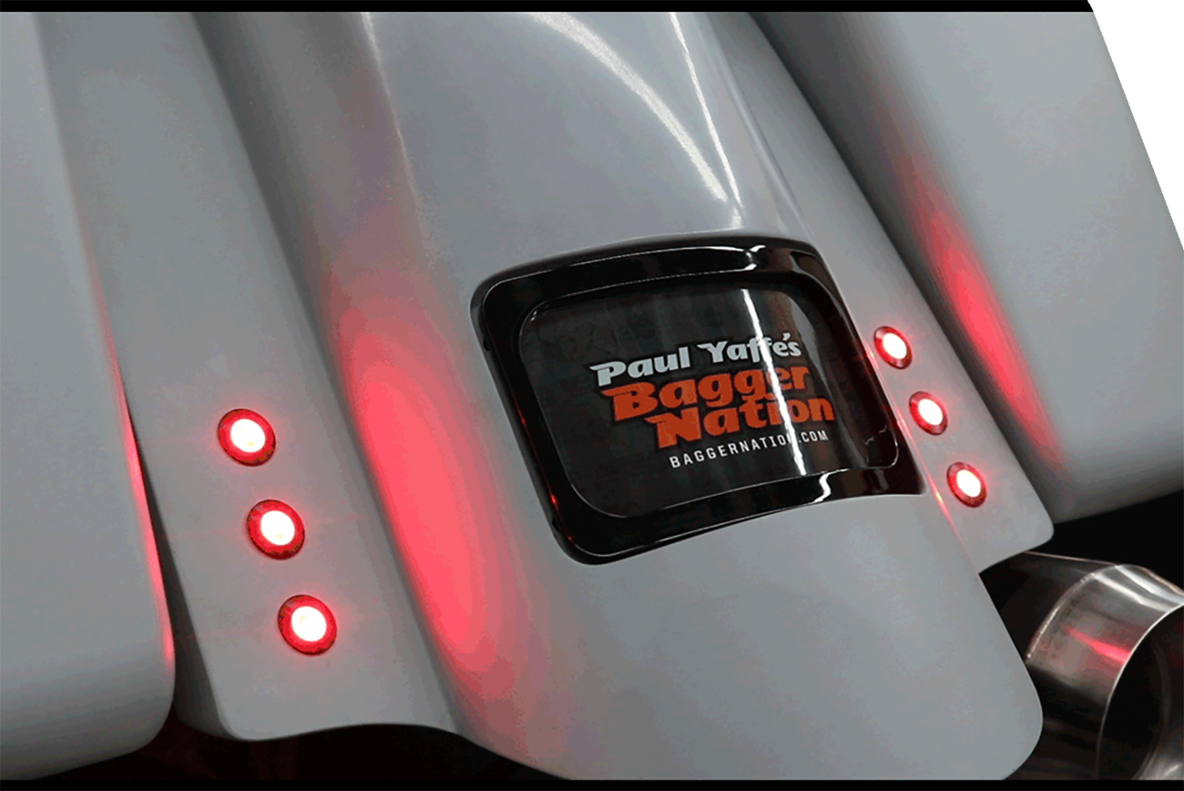 Paul Yaffe Red Amber LED Thunder Bolt Flush Mounting Taillight for Harley Custom