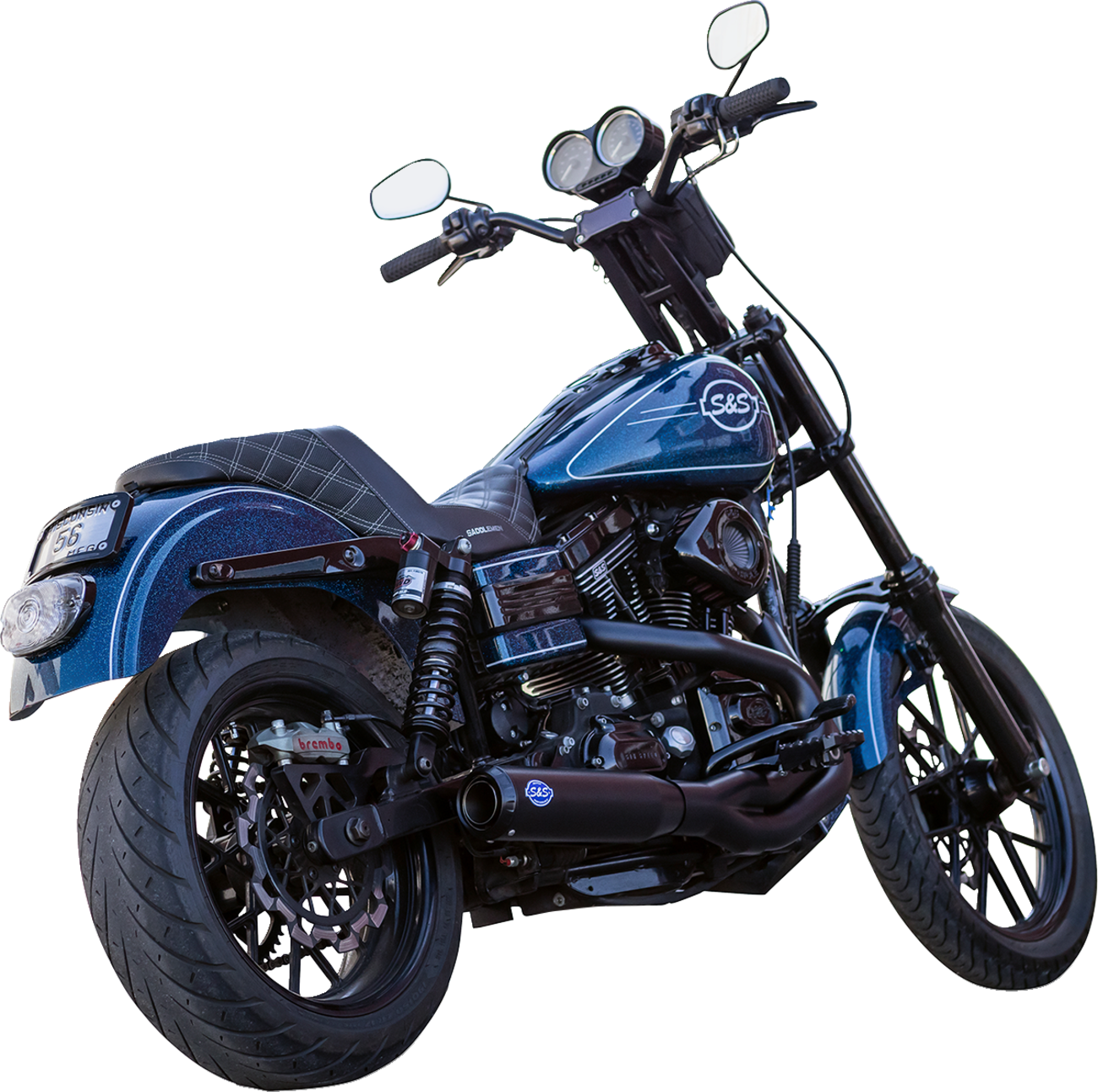 S&S Cycle 2-into-1 Qualifier Exhaust System for 2006-2007 Harley Dyna FXD FXDB
