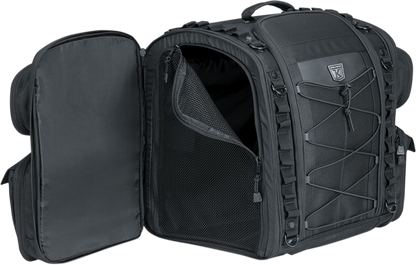 Kuryakyn 5284 Black Textile Momentum Road Warrior Rear Rack Bag for Harley