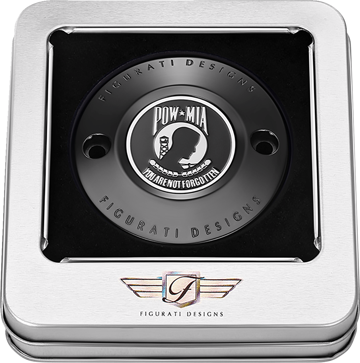 Figurati Designs POW-MIA Black Timing Points Cover for 2017-2023 Harley M8