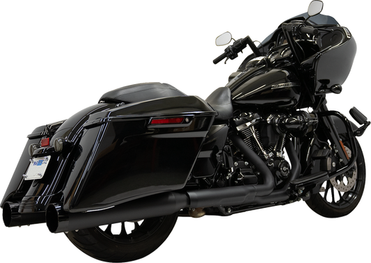 Bassani Straight Can Black Exhaust Mufflers for 2017-2023 Harley Touring Bagger