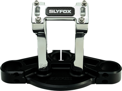 Slyfox 6" Raw 1-1/8" Clamping Pullback Handlebar Riser Kit for Harley Davidson