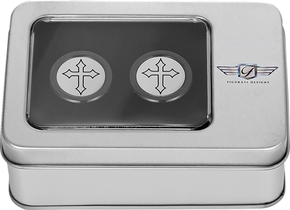 Figurati Designs Cross Black Short Magnetic Docking Hardware Covers for Harley