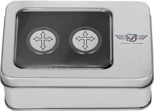 Figurati Designs Cross Black Short Magnetic Docking Hardware Covers for Harley