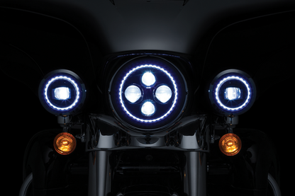 Kuryakyn 2466 4 1/2" Orbit Vision LED Passing Spot Lamps Spotlights for Harley