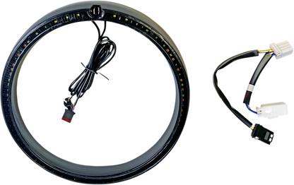 Custom Dynamics Black Sequential LED Headlight Trim 2006-2013 Harley Touring