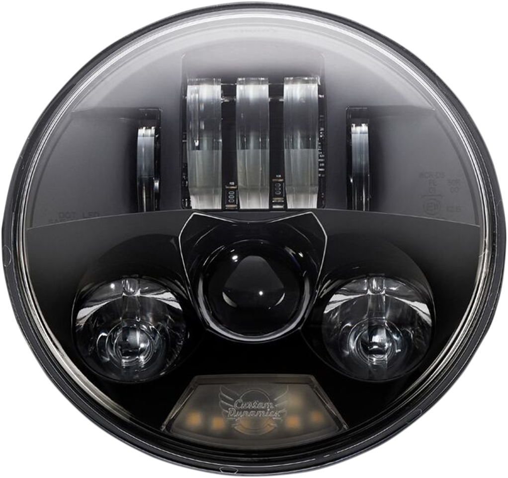 Custom Dynamics Black Probeam 5 3/4" Dual H4 LED Headlight 1957-2023 Harley
