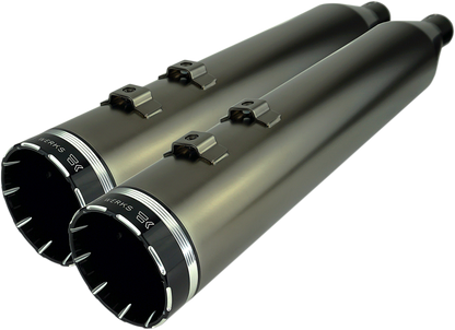 Khrome Werks 4.5 Smoked HP Plus Slip on Mufflers 2017-2025 Harley Touring 202650