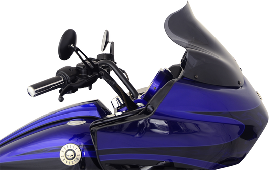Klock Werks 12'' Dark Smoke Sport Flare Windshield for 1998-13 Harley Road Glide