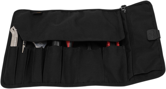 Burly Brand Black Zipper Buckle Cordura Textile Universal Motorcycle Tool Bag