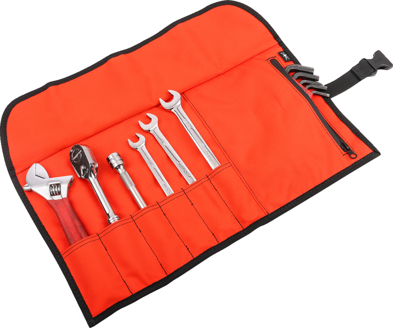 Thrashin V2 Black Motorcycle Tool Roll Storage Bag for Harley Davidson THB-0019