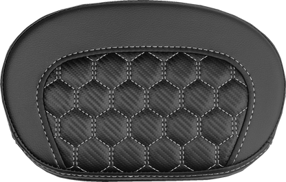 Saddlemen Mini Contour White Carbon Honeycomb Sissy Bar Backrest Pad for Harley
