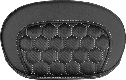 Saddlemen Mini Contour White Carbon Honeycomb Sissy Bar Backrest Pad for Harley