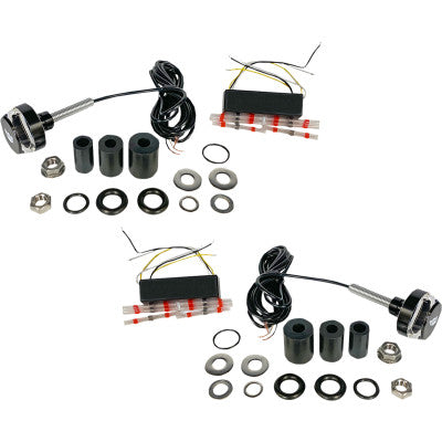 Custom Dynamics 7/8" & 1" LED Handlebar End Turn Signal Kit for Harley Indian