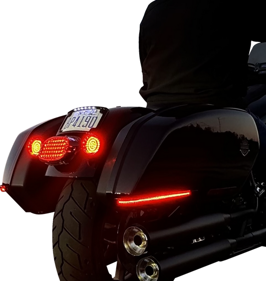 Custom Dynamics Smoke Lens LED Saddlebag Lights for 2018-2024 Harley Low Rider