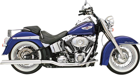 Bassani Slash Down Slip on Exhaust Mufflers for 1989-2017 Harley Softail Models