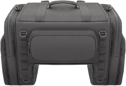 Saddlemen Black Textile Tactical Deluxe Cruiser Tail Bag for Harley Touring