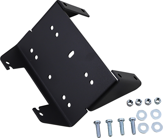 Moose Utility Black UTV Winch Mounting Plate 2015-2024 Kawasaki Mule Pro FX FXR