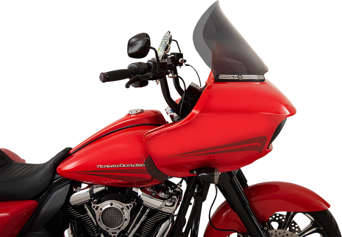 Klock Werks Pro-Touring 15" Flare Dark Smoke Windshield 15-23 Harley Road Glide