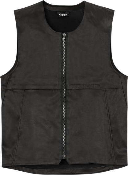 Icon Backlot Mens Textile Black Motorcycle Riding Street Casual Club Vest