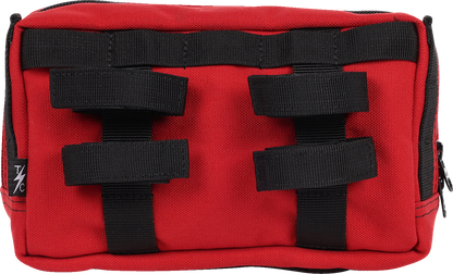 Thrashin Supply Red Motorcycle Handlebar Storage Bag Plus for Harley THB-0017