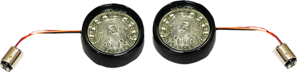 Custom Dynamics Black Red Rear LED Turn Signal Inserts 2007-2024 Harley Softail