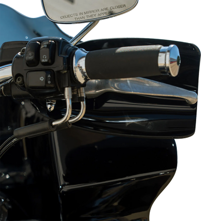 Klock Werks Flare Black Hand Guards fits 1982-2025 Harley Davidson Cable Clutch