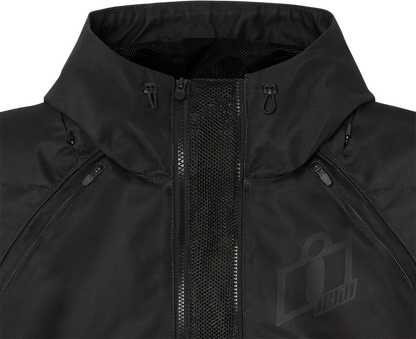 Icon Airform Adult Mens Black Motorcycle Riding Street Racing Zipper Jacket