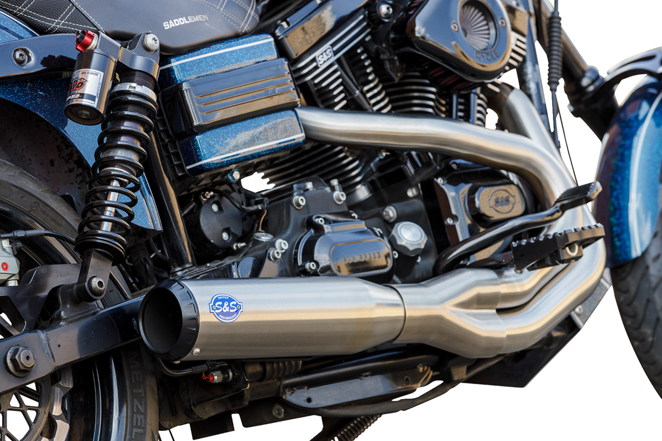 S&S Cycle 2-into-1 Qualifier Exhaust System for 2006-2007 Harley Dyna FXD FXDB
