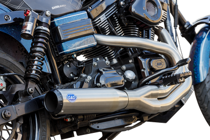 S&S Cycle 2-into-1 Qualifier Exhaust System for 2006-2007 Harley Dyna FXD FXDB