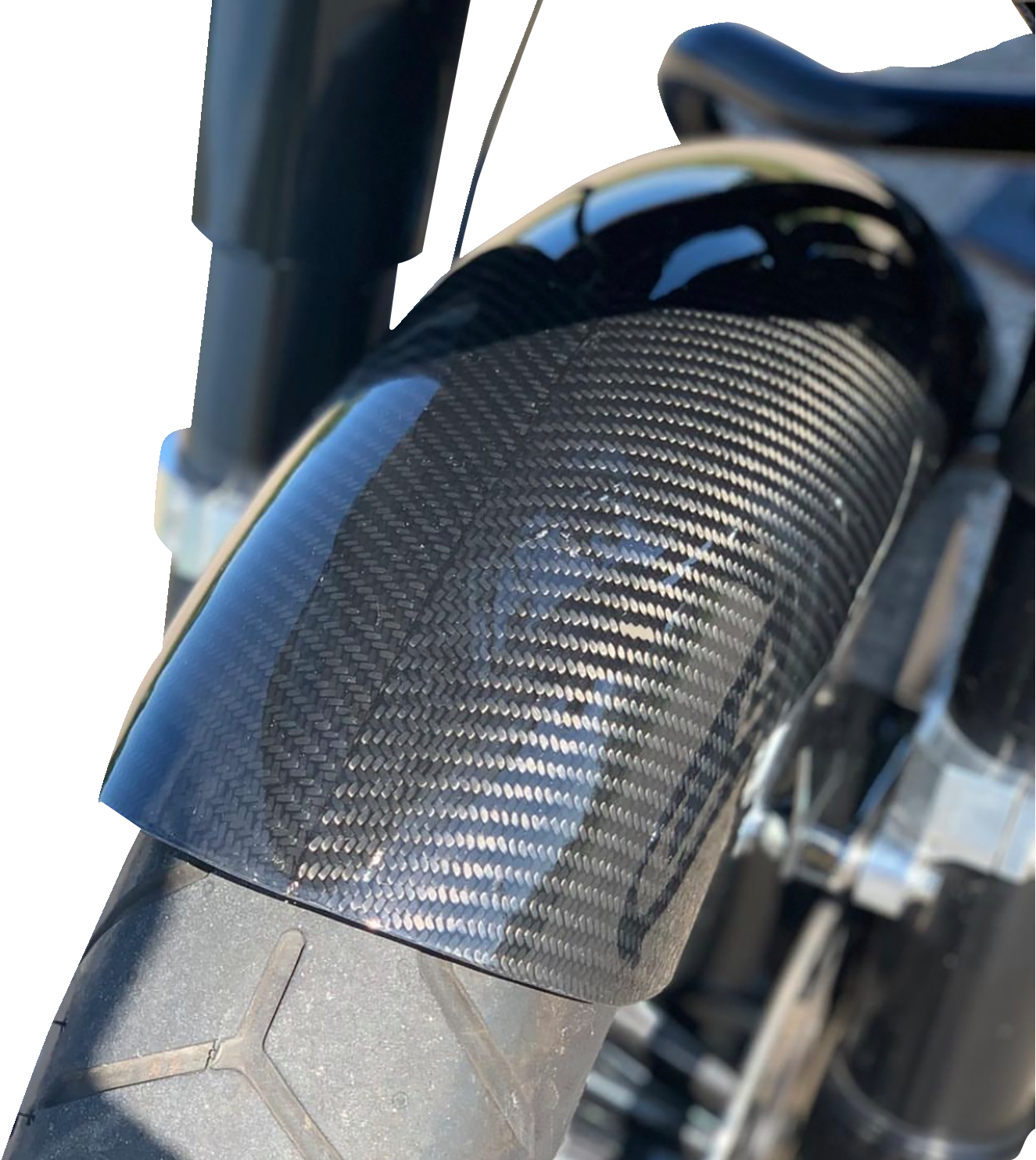 Slyfox Bolt On Carbon Fiber Front Fender 19" for 2014-2022 Harley Touring