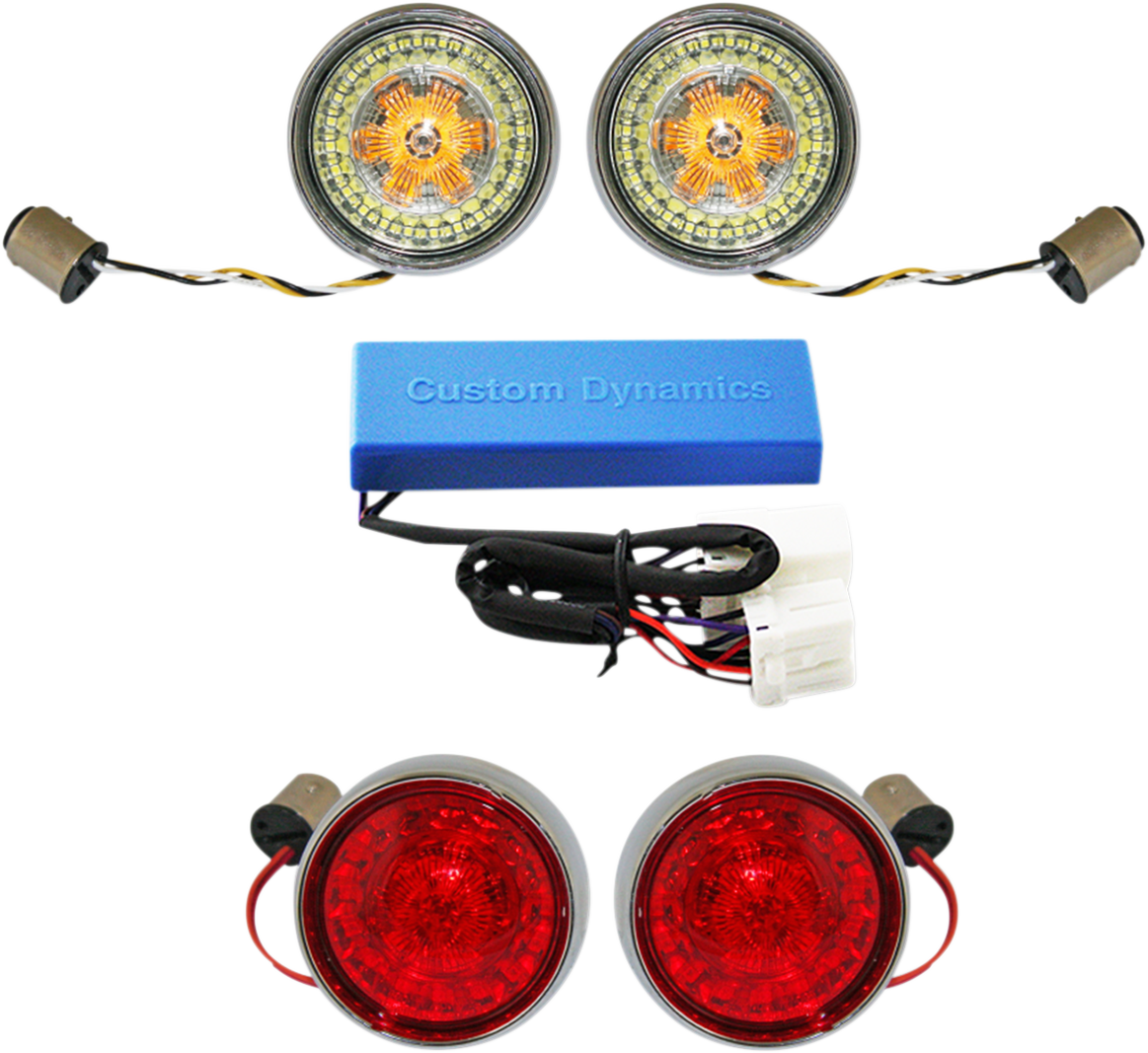 Custom Dynamics ProBeam LED Turn Signal Kit 2002-2013 Harley Softail Touring FXD