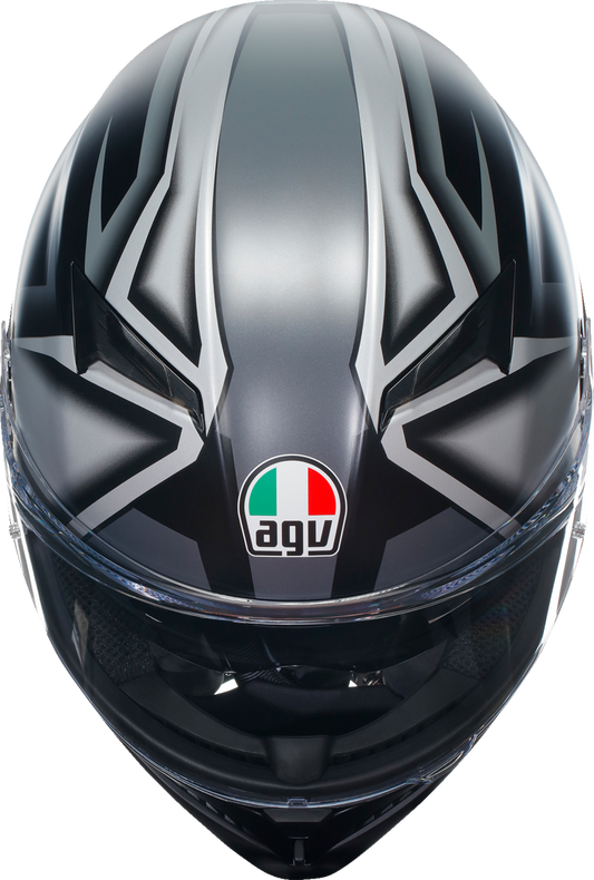 AGV K3 Compound Gray Unisex Adult Motorcycle Street Riding Full Face Helmet