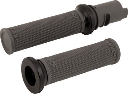 Odi Ruffian Lock-On Gray Knurled Handlebar Grips 2023-26 Harley Touring Softail